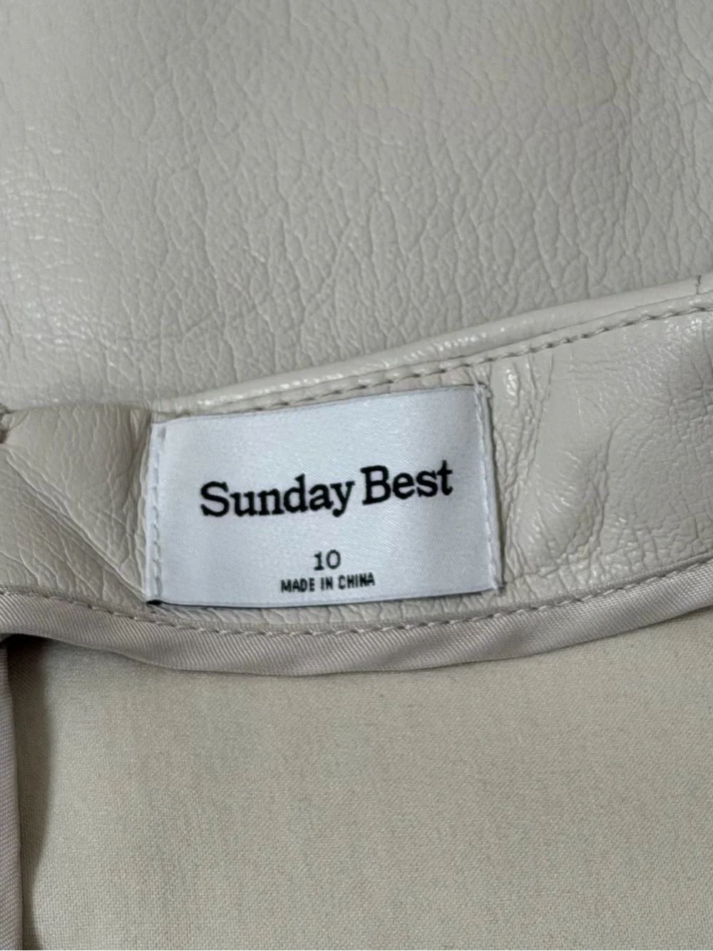Sunday Best Aritzia White Vegan Leather Mini Skirt